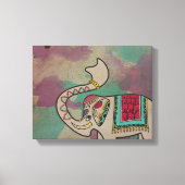 Indische olifant Waterverf Canvas Wandkunst Afdruk (Voorkant)