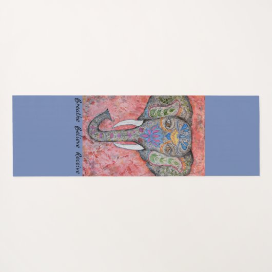 Indische olifant Yoga Mat (Achterkant (horizontaal))
