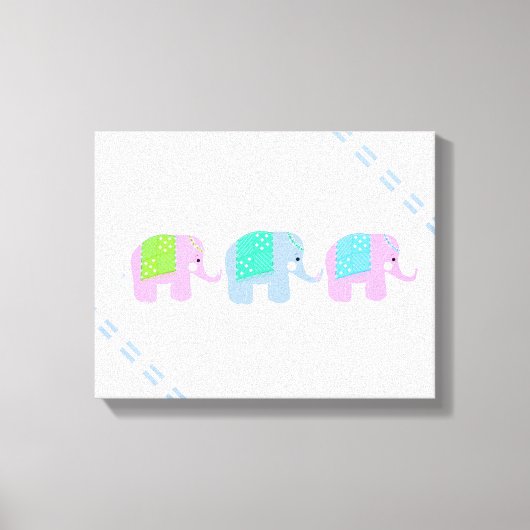 Indische olifanten canvas afdruk (Voorkant)
