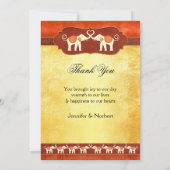 Indische olifanten Foto Hartelijk dank Bedankkaart (Achterkant)