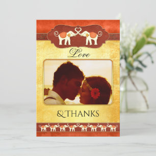 Indische olifanten Foto Hartelijk dank Bedankkaart