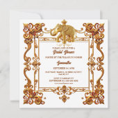 Indische olifanten goud wit  vrijgezellenfeest feestdagenkaart (Voorkant)