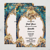 Indische olifanten Hindi Hindoe waterverf blauw go Kaart (Voorkant / Achterkant)