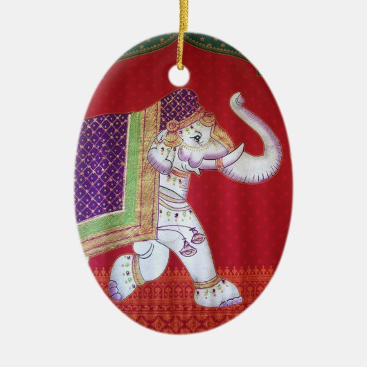 Indische olifanten keramisch ornament (Voorkant)