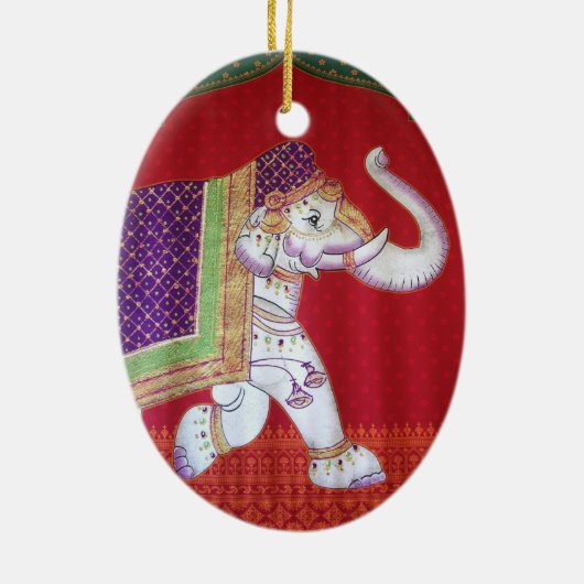 Indische olifanten keramisch ornament (Achterkant)