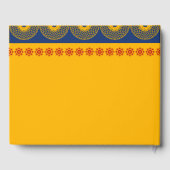 Indische Olifanten met Koningsblauw Thema op Trouw Gastenboek (Achterkant)