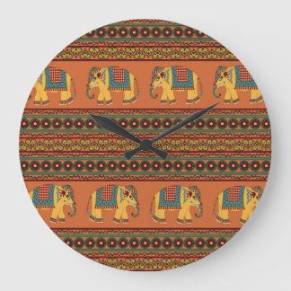 Indische olifanten, Sinaasappel Traditional Seamle Grote Klok