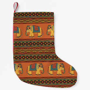 Indische olifanten, Sinaasappel Traditional Seamle Kleine Kerstsok
