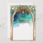 Indische olifanten waterverf blauw traditionele ed kaart (Achterkant)