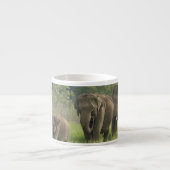 Indische Olifantenfamilie Espresso Kop (Voorkant)