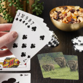 Indische Olifantenfamilie Pokerkaarten (Insitu)