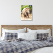 Indische olifantenplant canvas afdruk (Insitu (Slaapkamer))