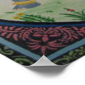 Indische olifantenschildering poster (Hoek)