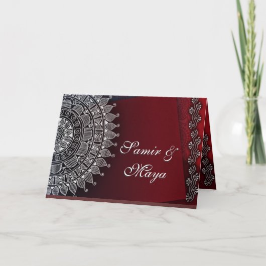 Indische ontwerkaart aankondiging (Voorkant)