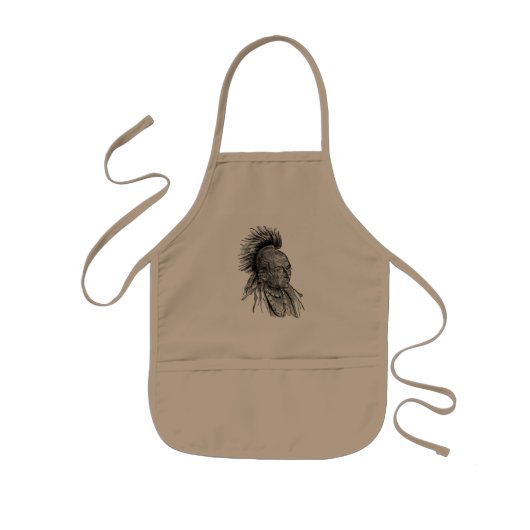 Indische opperbaby's pron kinder schort (Voorkant)