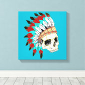 Indische opperhuid canvas afdruk (Insitu (Houten vloer))