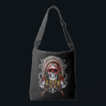 Indische opperkop Indische natief Crossbody Tas<br><div class="desc">Native American Skull Indian Chief Headdress design voor elke inheemse Amerikaanse geschiedenisliefhebber.</div>