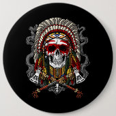 Indische opperkop Indische natief Ronde Button 6,0 Cm (Voorkant)