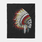 Indische oppermotorfiets fleece deken (Voorkant)