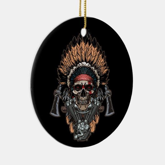 Indische oppermotorfiets keramisch ornament (Rechts)