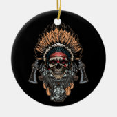 Indische oppermotorfiets keramisch ornament (Voorkant)