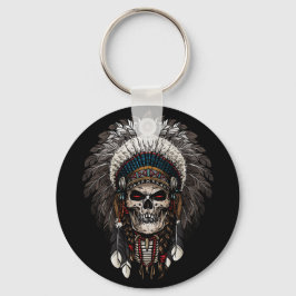 Indische opperschedel Tattoo Sleutelhanger