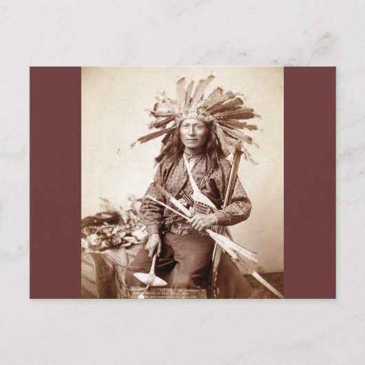 Indische opstandster, 1890 briefkaart (Voorkant)