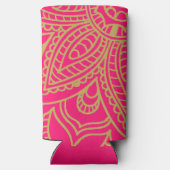 Indische Oranje goudbruine goudbruin Seltzer Blikjeskoeler (Achterkant)