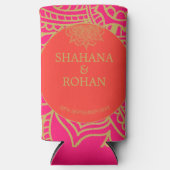 Indische Oranje goudbruine goudbruin Seltzer Blikjeskoeler (Voorkant)