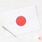 Indische Oranje goudbruine goudbruine roze kleuren Ronde Sticker (Envelop)