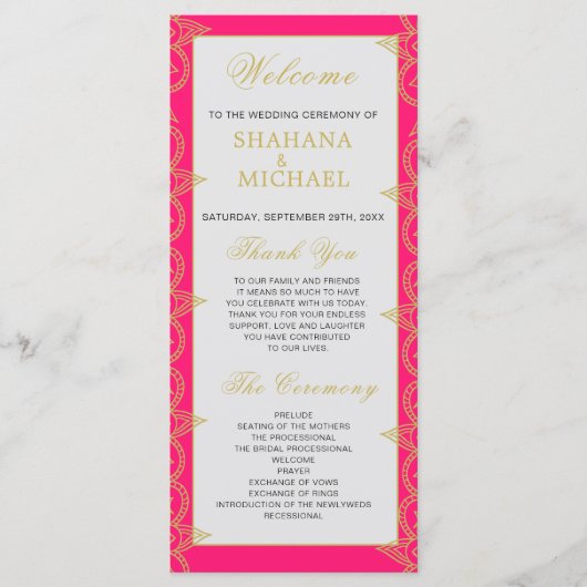 Indische Oranje goudweddenschappen Programmakaart (Voorkant)