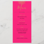 Indische Oranje roze goudkleurige kleurenkleuren Menu (Voorkant)