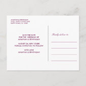 Indische Paarse olifantenbruiloft Aankondigingskaart (Achterkant)