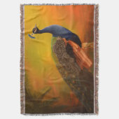 Indische pacock deken (Voorkant Verticaal)
