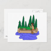 Indische Paddles Canoe Briefkaart (Voorkant / Achterkant)