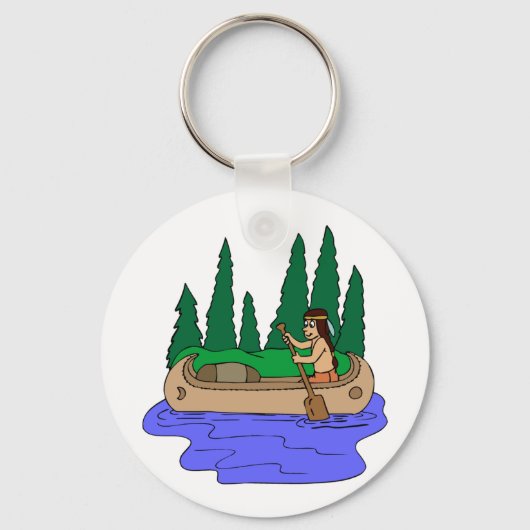 Indische Paddles Canoe Sleutelhanger (Voorkant)