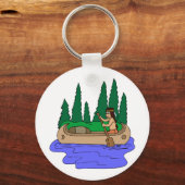 Indische Paddles Canoe Sleutelhanger (Voorkant)