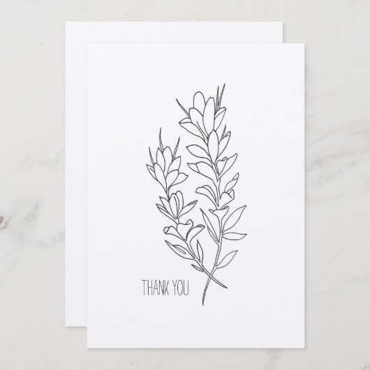 Indische Paintborstel Hartelijk dank Feestdagenkaart (Voorkant / Achterkant)