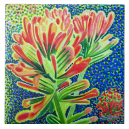 Indische Paintpenseelkeramische tegel, standaard C Tegeltje