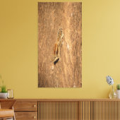 Indische palmvierkant op een boomstam canvas afdruk (Insitu (Woonkamer))