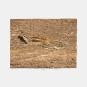 Indische palmvierkant op een boomstam fleece deken (Voorkant (Horizontaal))