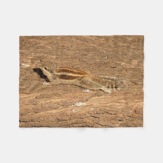 Indische palmvierkant op een boomstam fleece deken (Voorkant (Horizontaal))