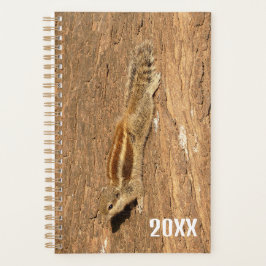 Indische palmvierkant op een boomstam planner