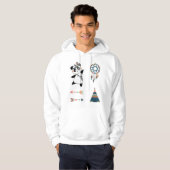 Indische Panda Beer Sticker zet thee Hoodie (Voorkant volledig)