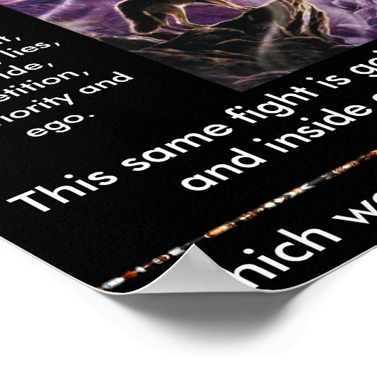 Indische parabel: Twee wolven Poster (Hoek)