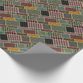 Indische patchwork: geweven canvas imitatie. cadeaupapier (Hoek)