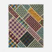 Indische patchwork: geweven canvas imitatie. fleece deken (Voorkant)