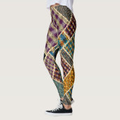 Indische patchwork: geweven canvas imitatie. leggings (Links)