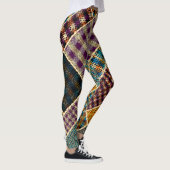 Indische patchwork: geweven canvas imitatie. leggings (Rechts)