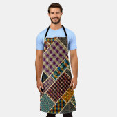 Indische patchwork: geweven canvas imitatie. schort (Gedragen)